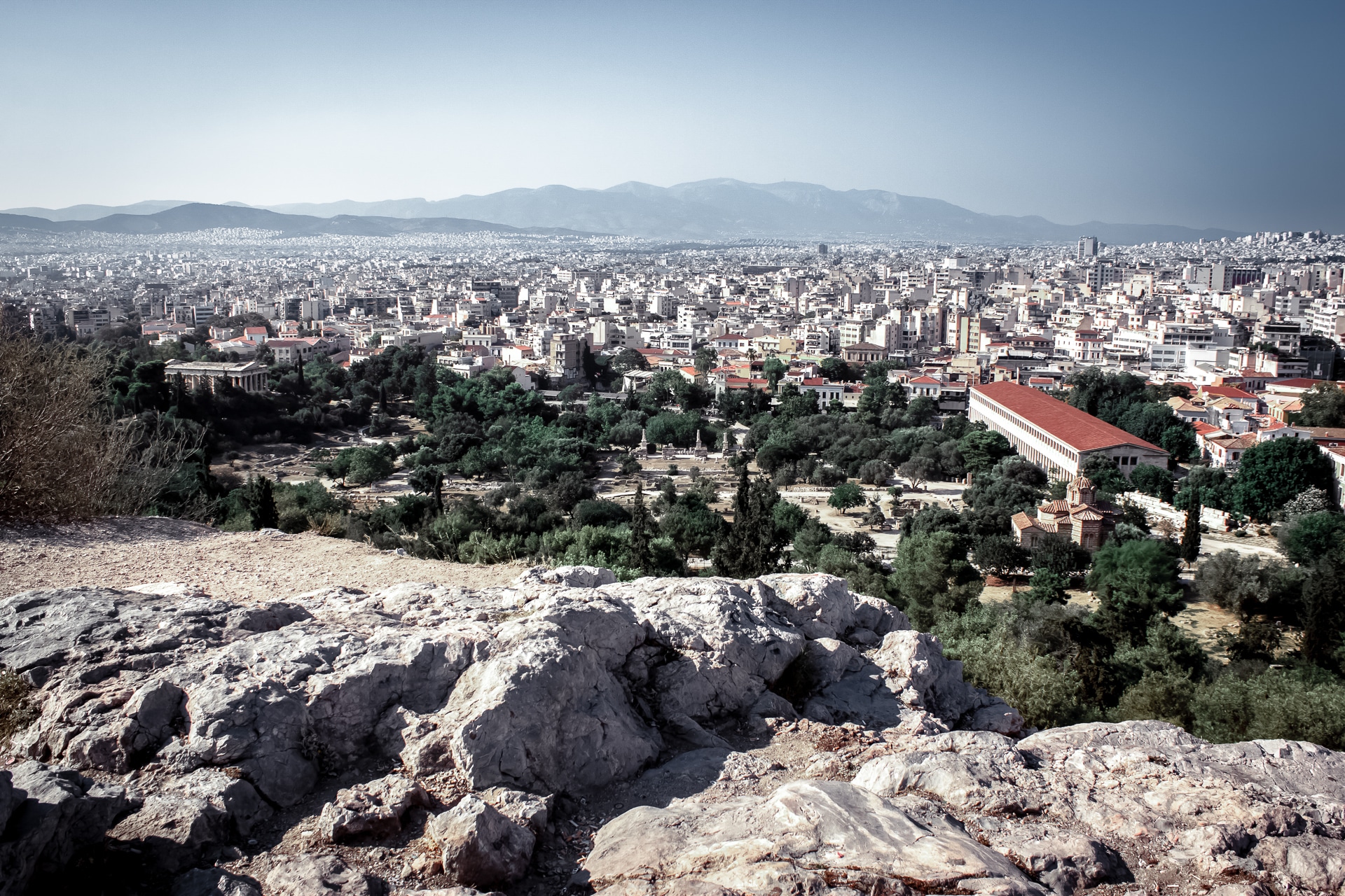 Ancient Agora from Areopagus, Athens